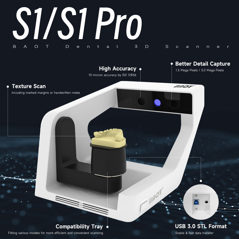 Máquina de scanner 3D odontológico Varredura da mandíbula inferior